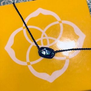 Kendra Scott abalone and gunmetal Elisa